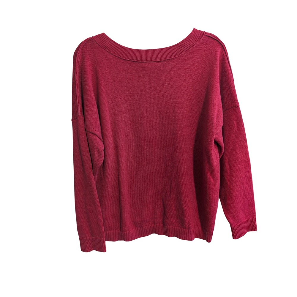 J. Jill Sweater Womens Medium Pink Long Sleeve Scoop Neck Knit Pullover Relaxed - Picture 2 of 4